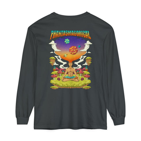 Namaste - Unisex (Back design) - Garment-dyed Long Sleeve T-Shirt
